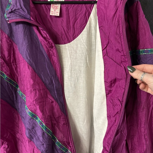 Bold Spirit 90s Vintage Women’s Purple & Plum Windbreaker Jacket - Picture 4 of 5